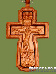 Крест иерейский простой с деревянной цепочкой