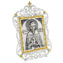 Икона серебряная Святой благоверный князь Димитрий Донской