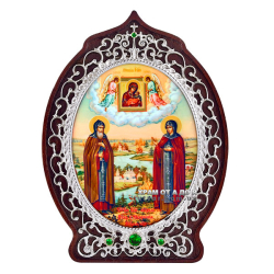 Икона на дереве Петр и Февронья