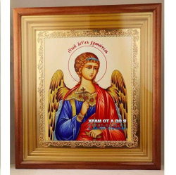 Икона Святого Ангела Хранителя в деревянной рамке