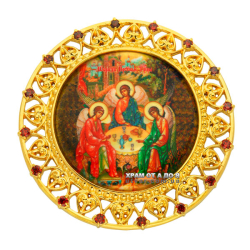 Накладка на митру Святая Троица из латуни