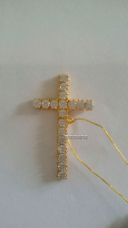 Крест на клобук серебряный со вставками