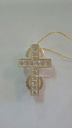 Крест на клобук серебряный со вставками