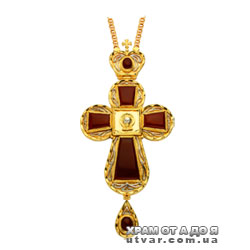 Крест наперсный для священнослужителей из латуни с цепью