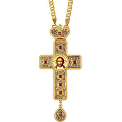 Крест для священника латунный в позолоте