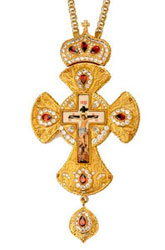 Крест для священника позолоченный с цепью