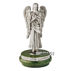 Статуэтка латунная на мраморе Ангел Хранитель
