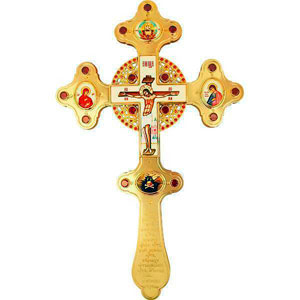 Крест напрестольный латунный в позолоте арт. 2.7.1225лп