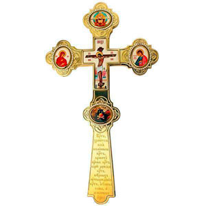 Крест напрестольный латунный в позолоте арт. 2.7.0871лп