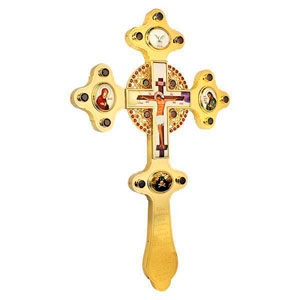 Крест напрестольный латунный в позолоте арт. 2.7.0610лп
