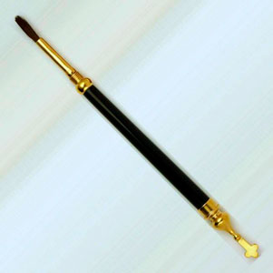 Стрючица латунная в позолоте с акриловой ручкой арт. 2.7.1233лпч