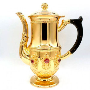 Чайник для теплоты латунный в позолоте арт. 2.7.1197лп