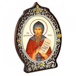 Икона латунная Святой преподобный Сергий Радонежский
