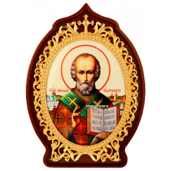 Икона настольная латунная святитель Иоанн Златоуст