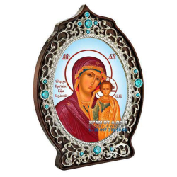 Икона латунная Образ Богородицы Казанская