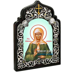Икона латунная Святая блаженная Матрона Московская
