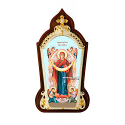 Икона латунная Покров Пресвятой Богородицы