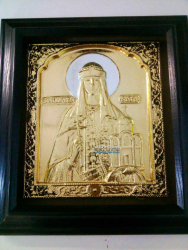 Икона Святой Ольги с золочением 34х37см