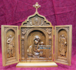 Складень Пресвятая Богородица Казанская (груша)